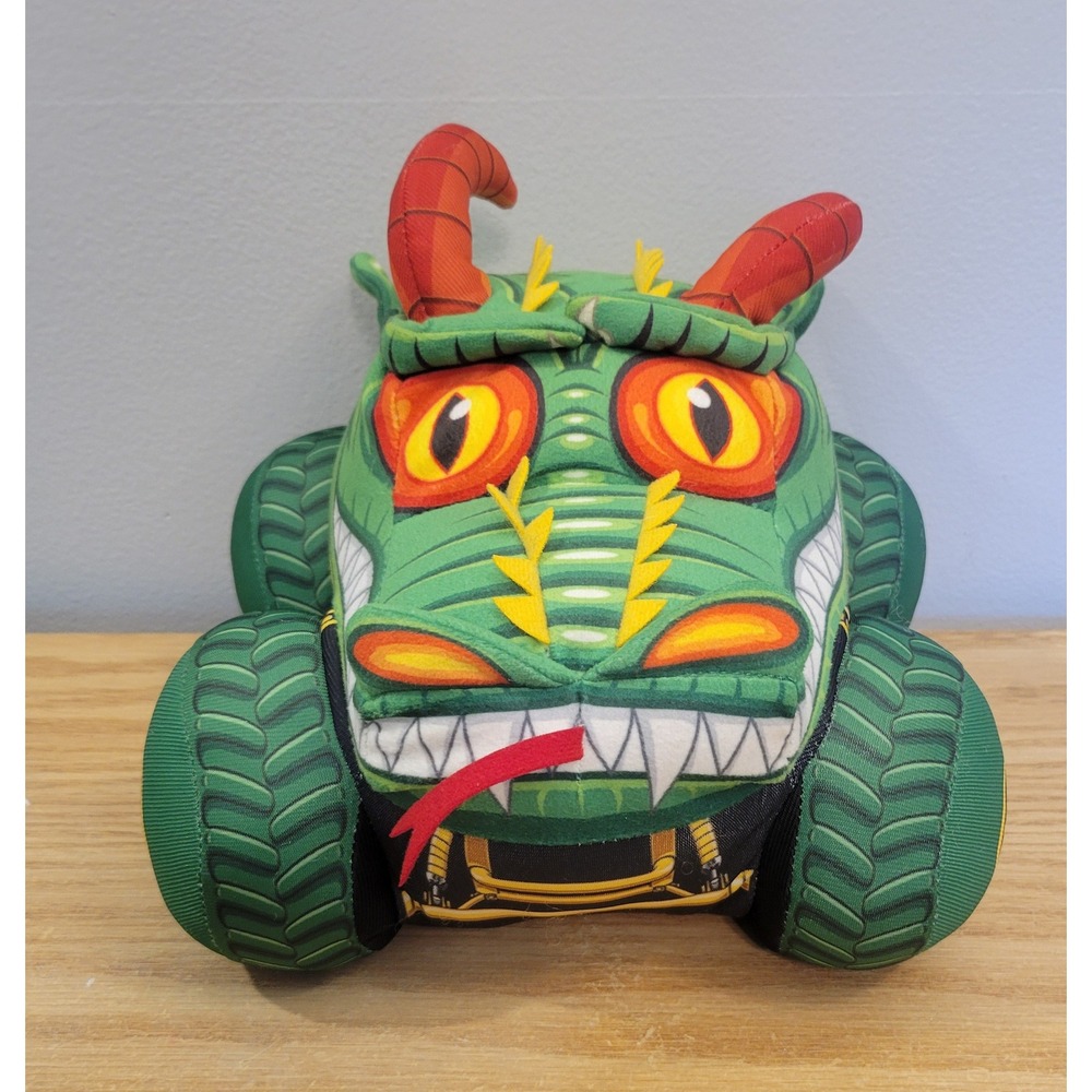 Monster Jam Truckin Pals Dragon Plush Green Red Monster Truck Toy 9 Inch